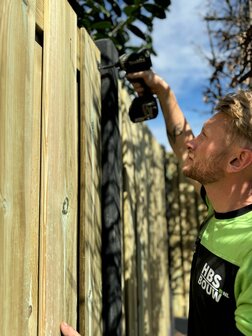 Tuinscherm Rhombus verticaat zwart (Douglas)